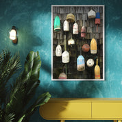 Coastal Buoys Framed Canvas