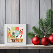 Colorblock Christmas Happy Square