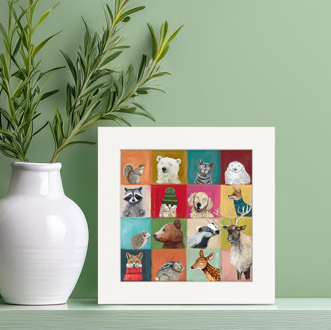 Colorblock Creatures Happy Square™