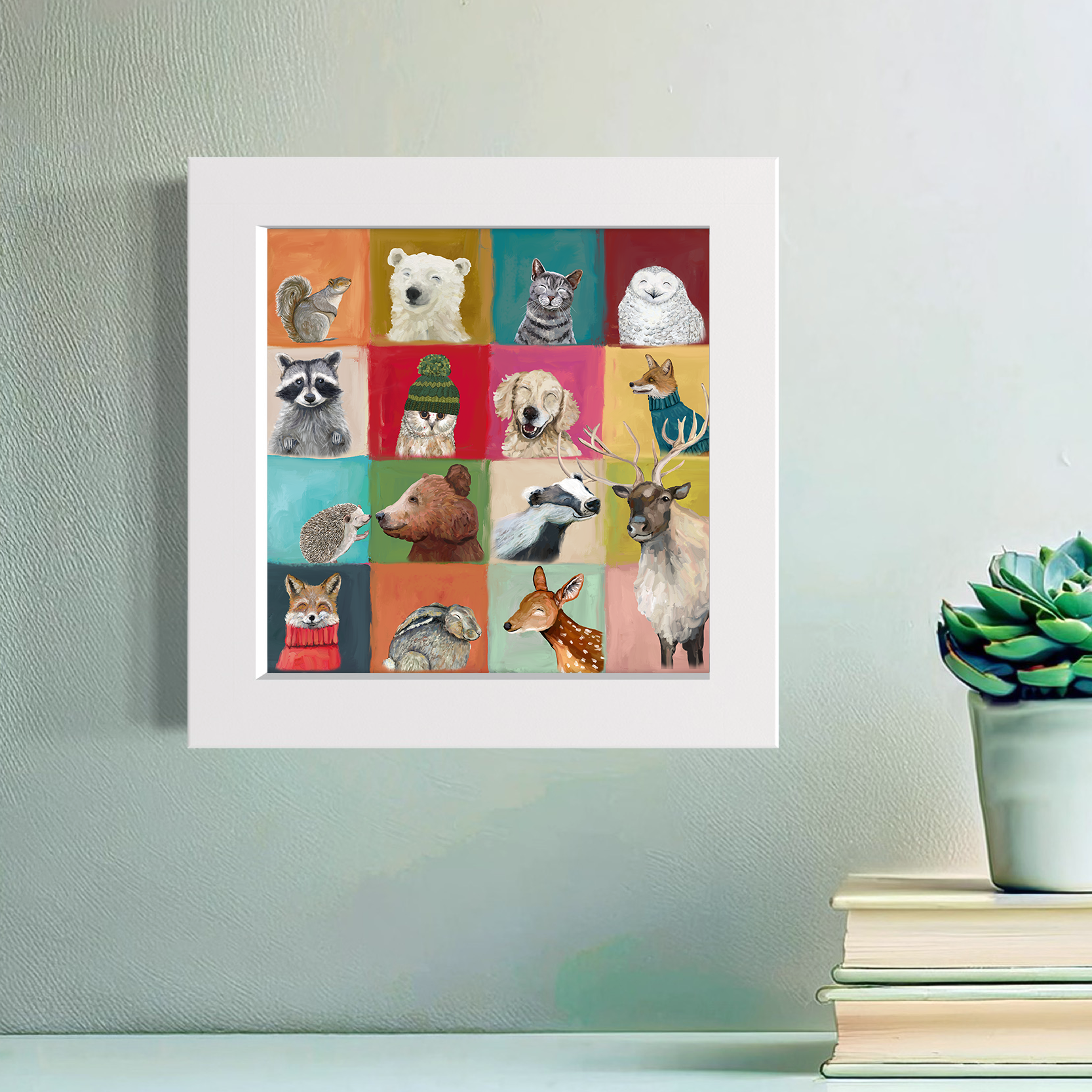 Colorblock Creatures Happy Square™