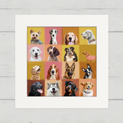 Colorblock Dogs Happy Square™