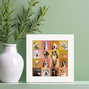 Colorblock Dogs Happy Square™