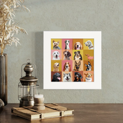 Colorblock Dogs Happy Square™