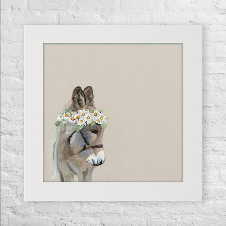 Daisy Wreath Donkey Happy Square™