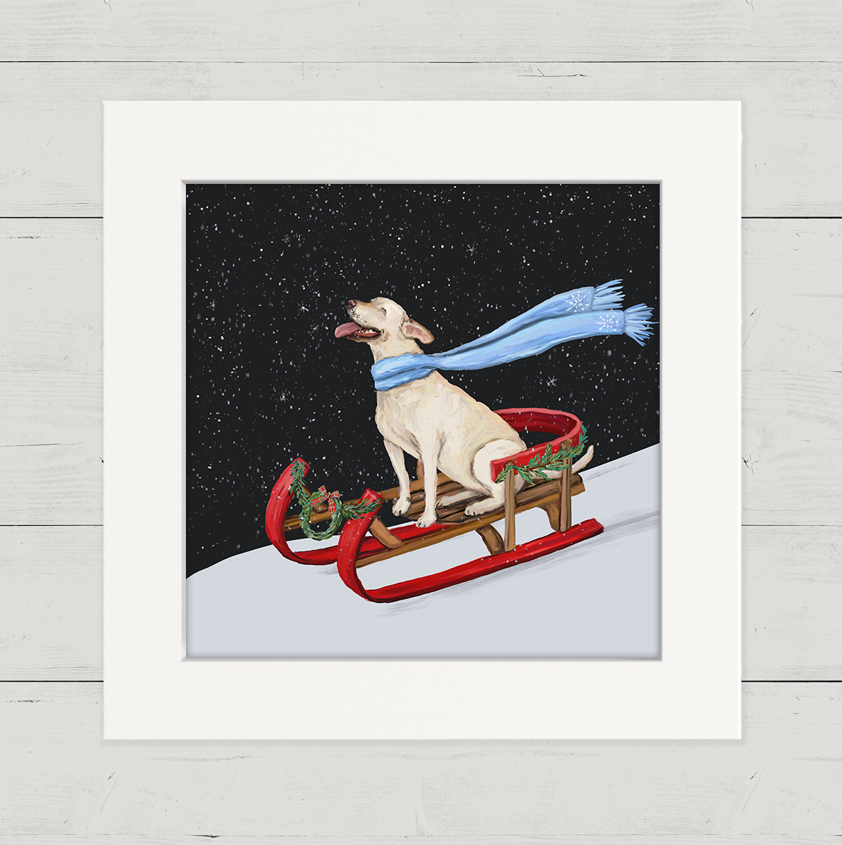 Dashing Through the Snow - Lab Happy Square