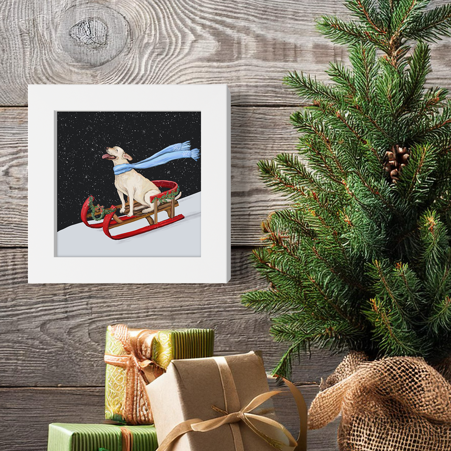 Dashing Through the Snow - Lab Happy Square