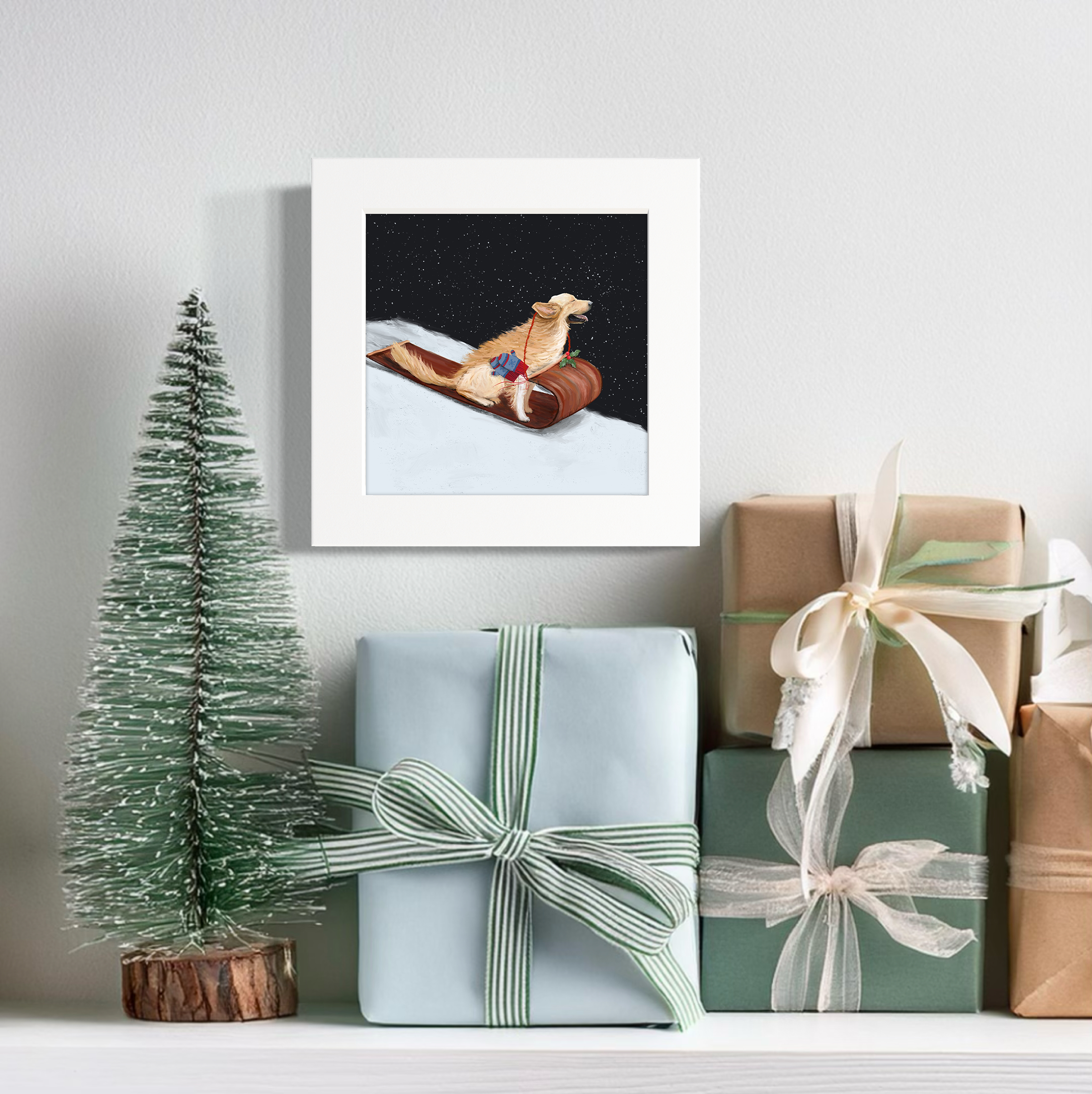 Dashing Through the Snow - Retriever Happy Square