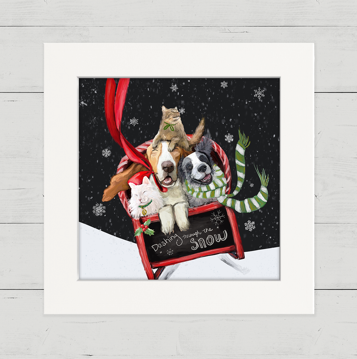 Dashing Through the Snow Group Happy Square