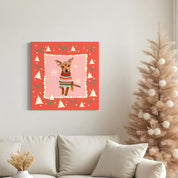 Dogs Love Knits 5 Canvas Wrap