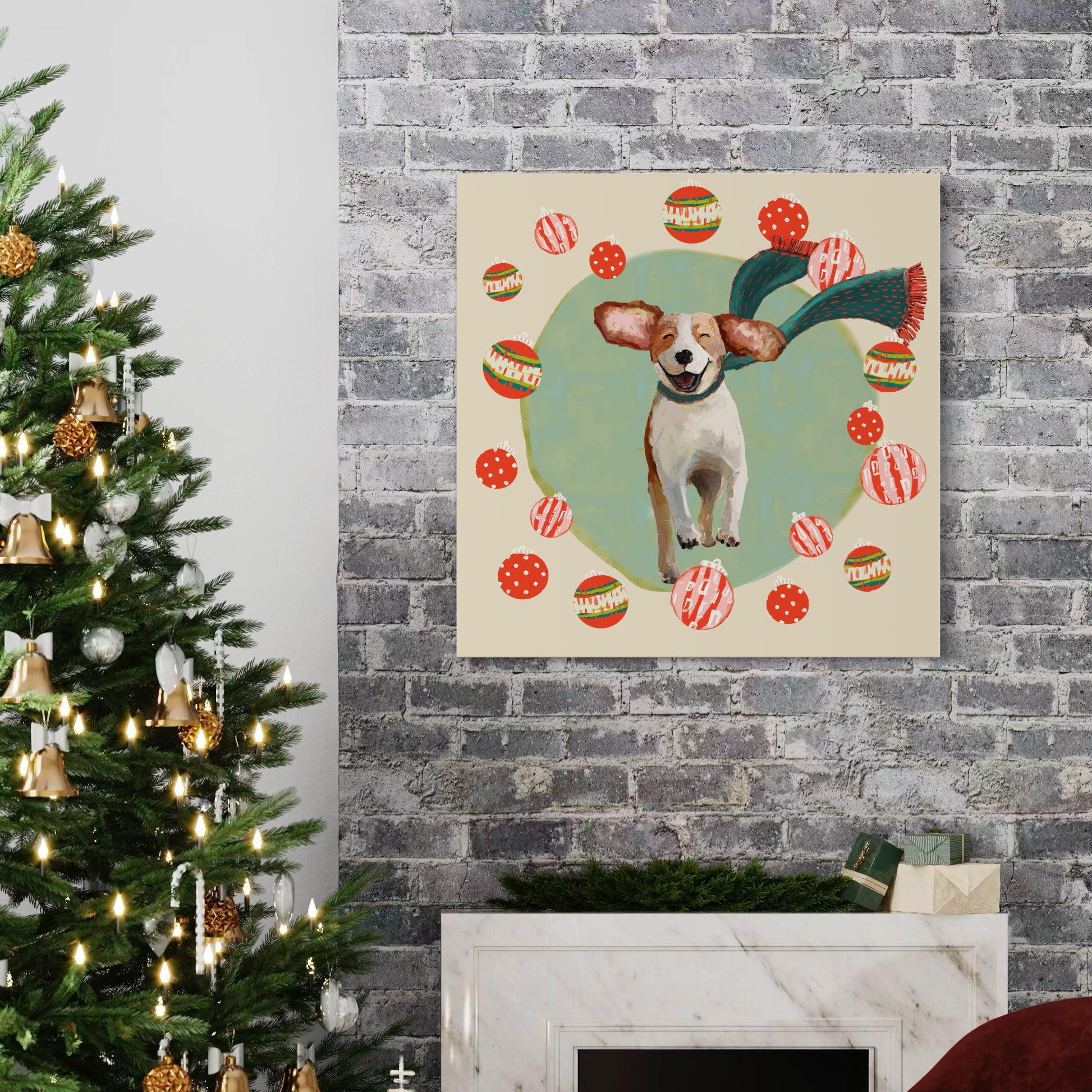 Dogs Love Knits 6 Canvas Wrap