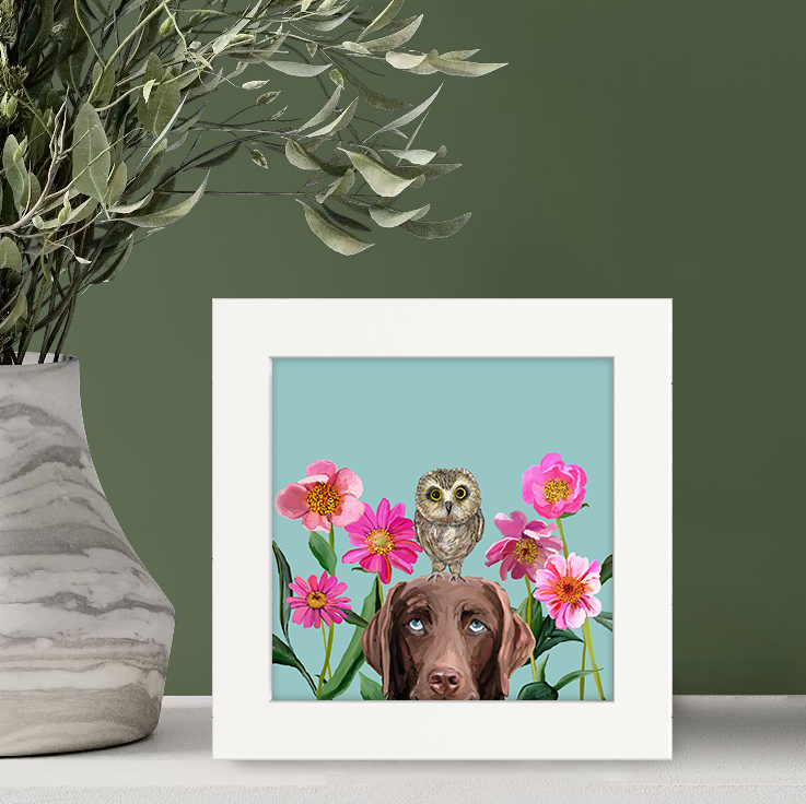 Dogs_and_Birds_Chocolate_Lab_on_Blue_MU2.png