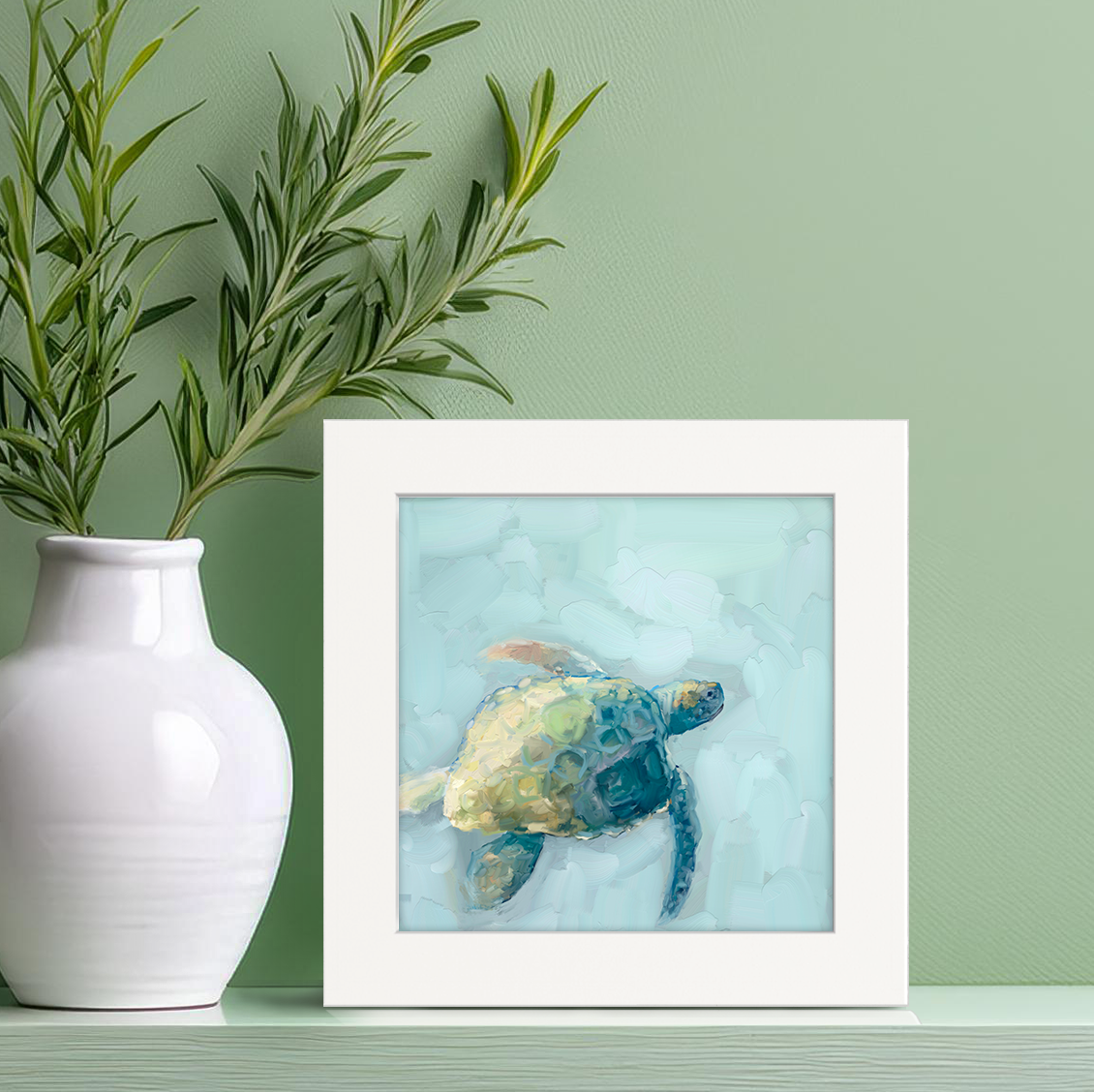 Dreamy Sea Turtle Happy Square™