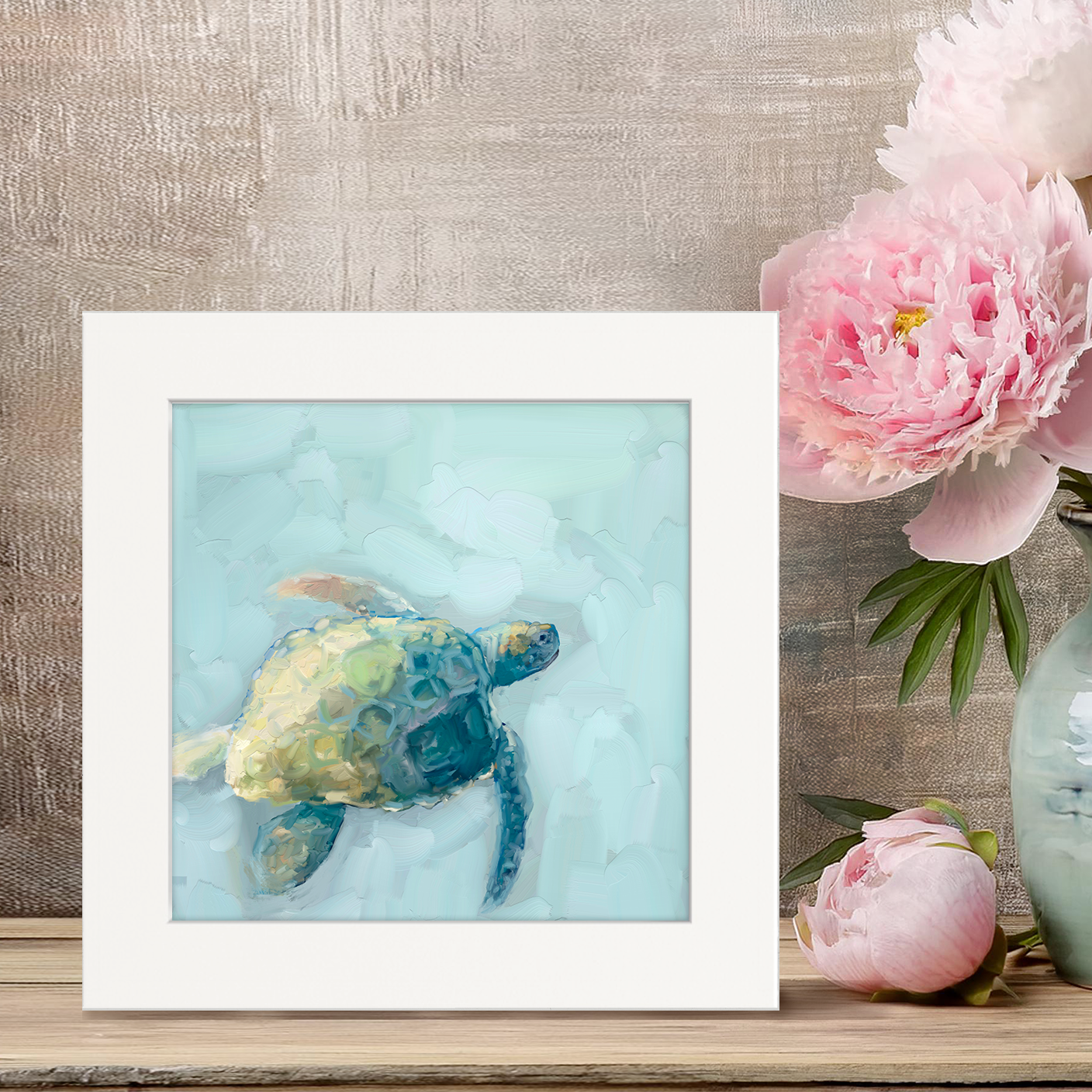 Dreamy Sea Turtle Happy Square™