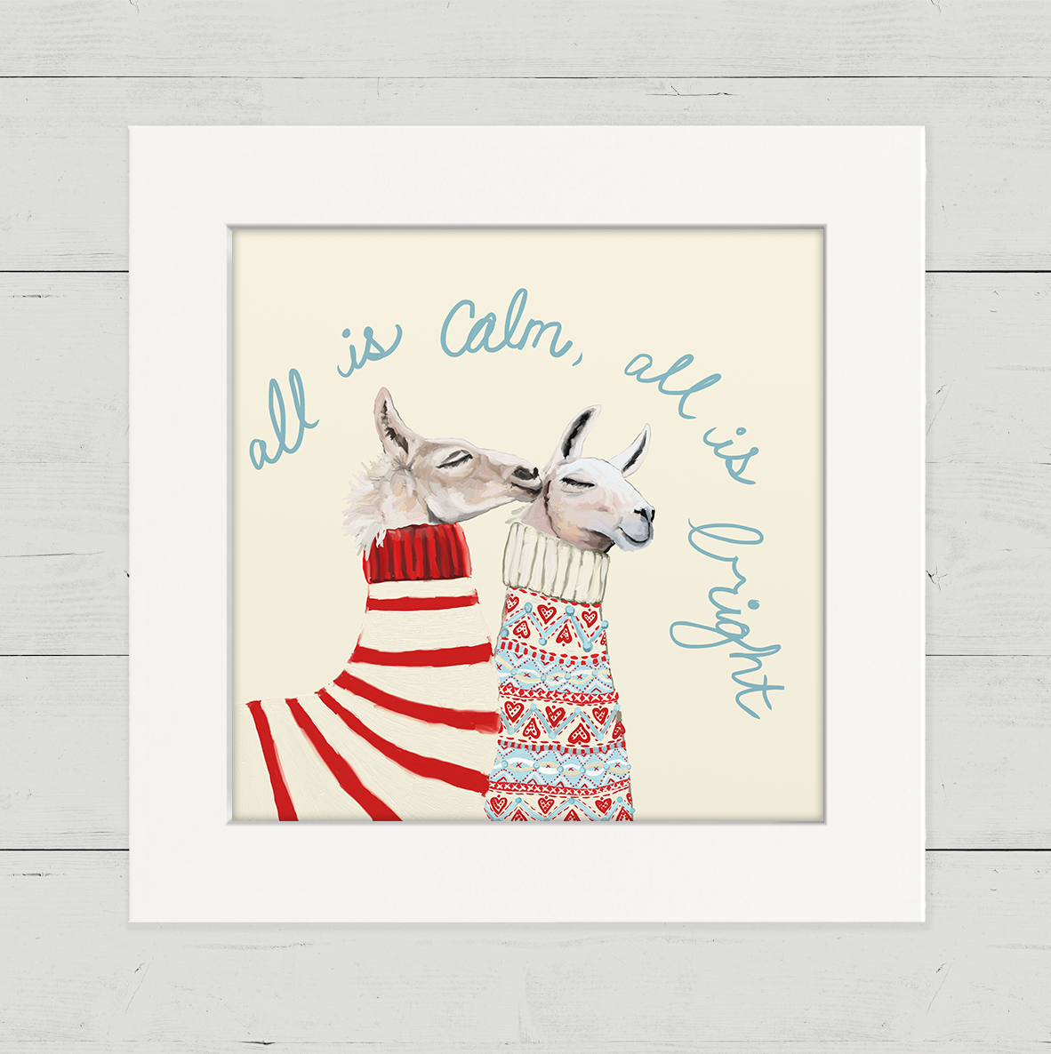 Fair Isle Llamas Happy Square