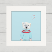 Fair Isle Polar Bear Happy Square