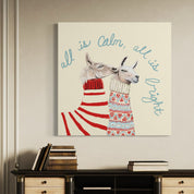 Fair Isle Llamas Canvas Wrap