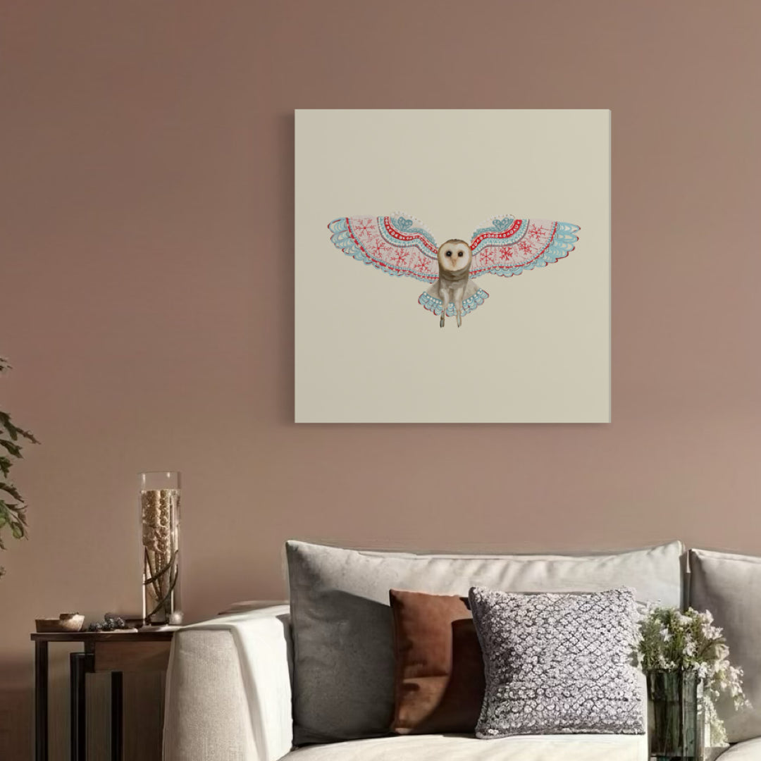 Fair Isle Owl Canvas Wrap