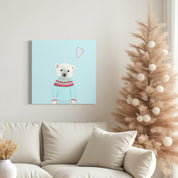 Fair Isle Polar Bear Canvas Wrap