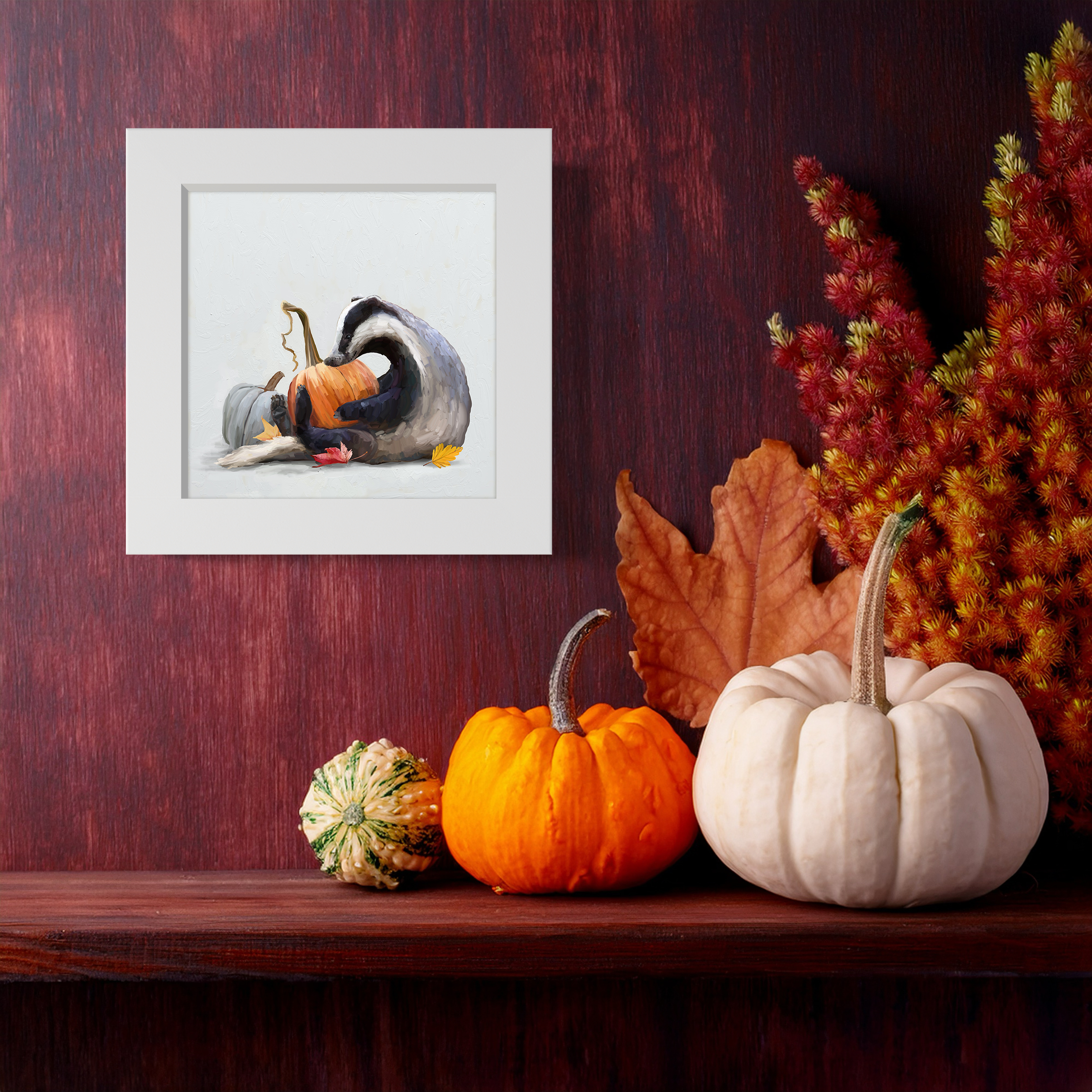 Fall - Badger Happy Square