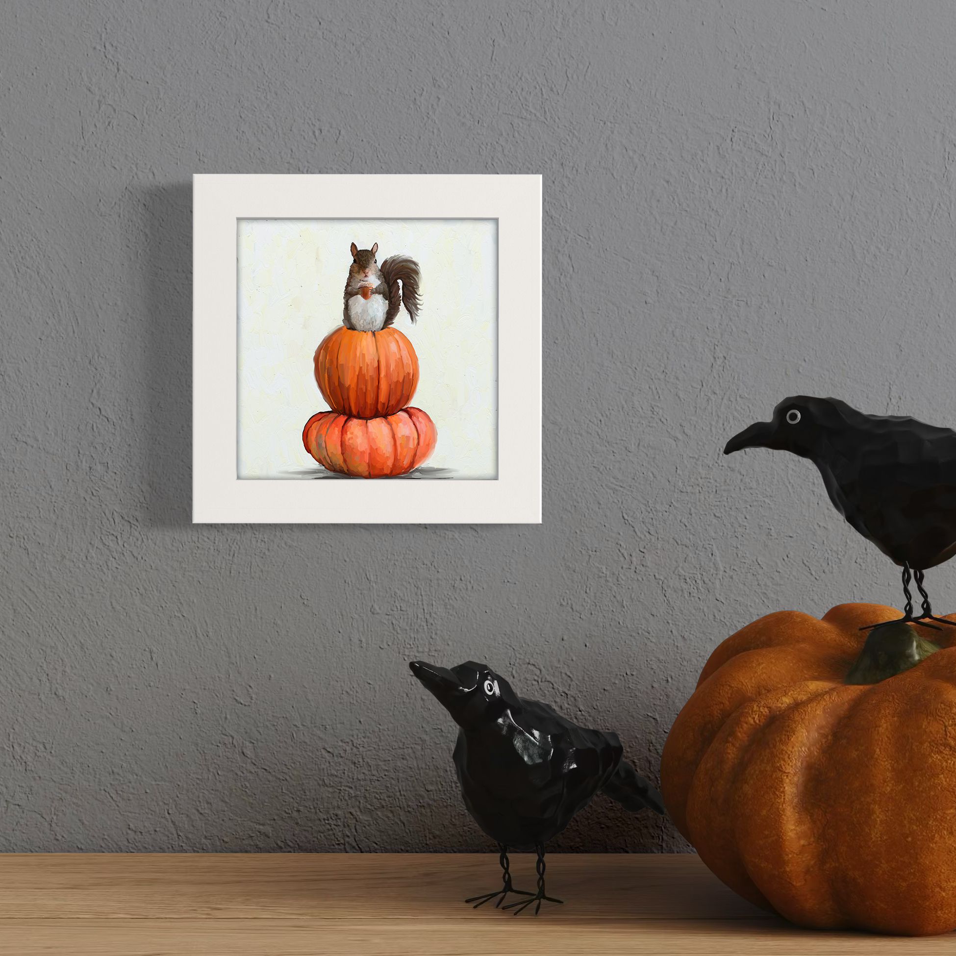 Fall - Squirrel Happy Square