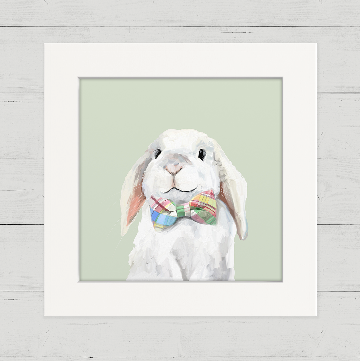 Fancy Bunny 1 Happy Square – Cathy Walters Art