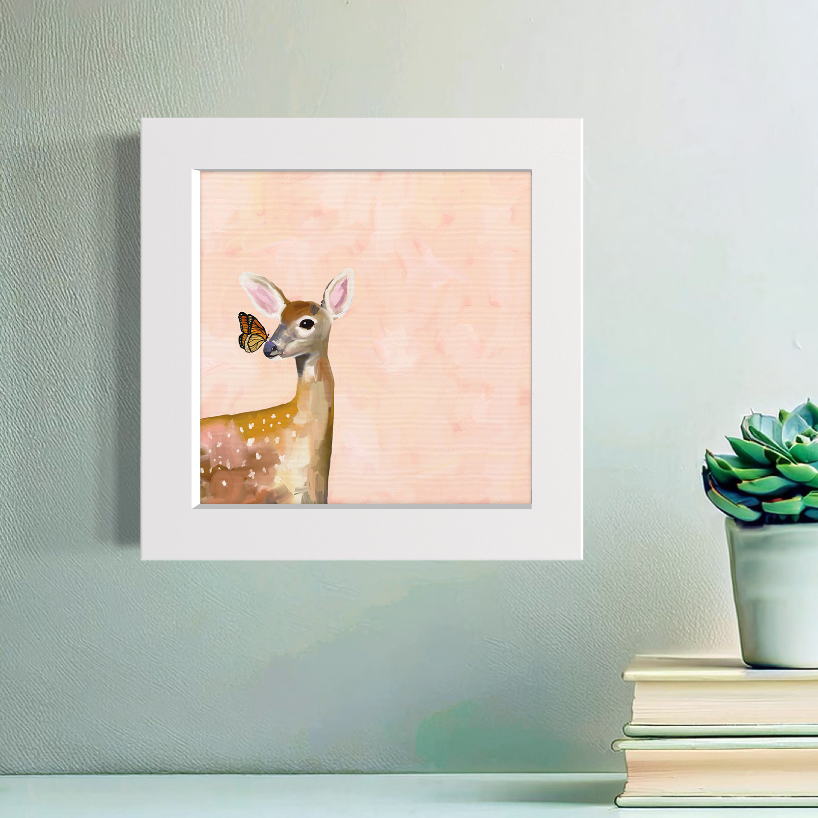 Fawn on Blush Happy Square