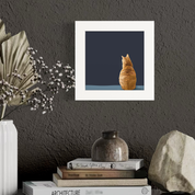 Feline Friends - Pondering Orange Tabby Happy Square