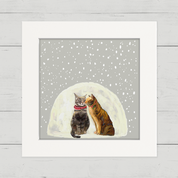 Feline Friends - Reverse Snowglobe Happy Square