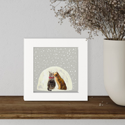 Feline Friends - Reverse Snowglobe Happy Square