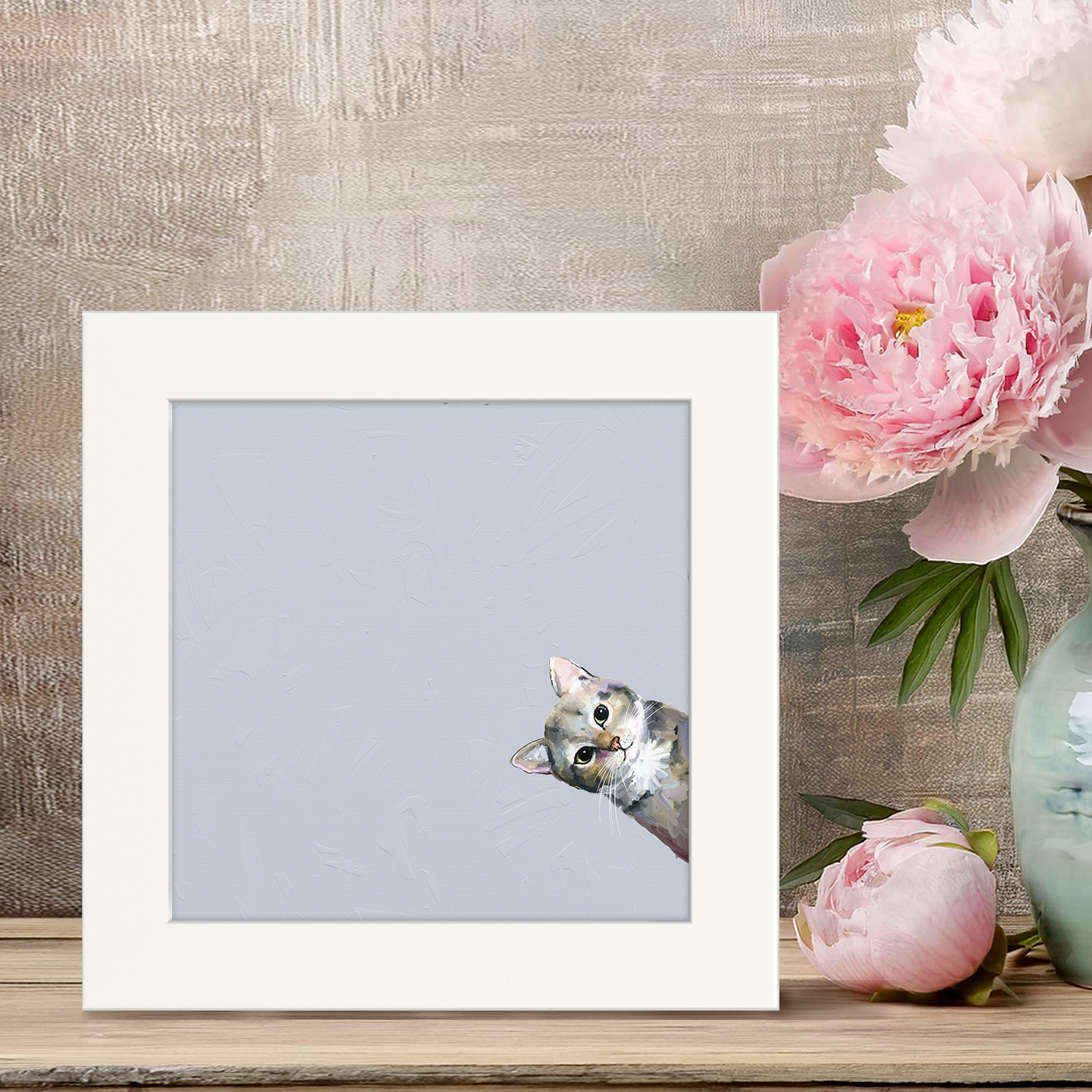 Feline Friends - Sneaky Cat Happy Square