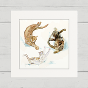 Feline Friends - Stretchy Cat Trio Happy Square™