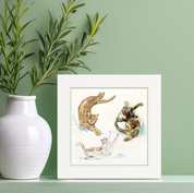 Feline Friends - Stretchy Cat Trio Happy Square™