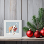 Festive Bulldog Happy Square