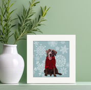 Festive Chocolate Lab Happy Square