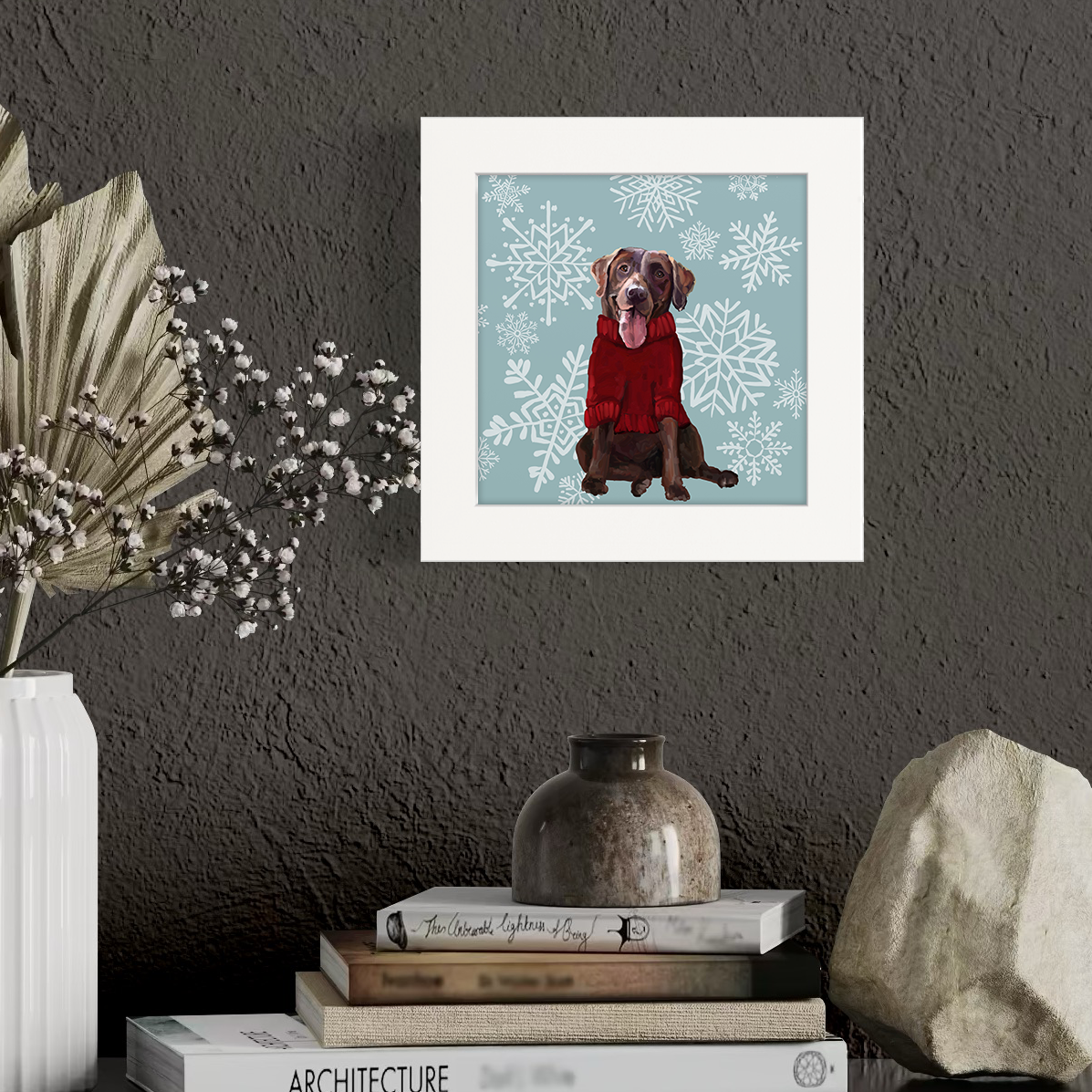 Festive Chocolate Lab Happy Square