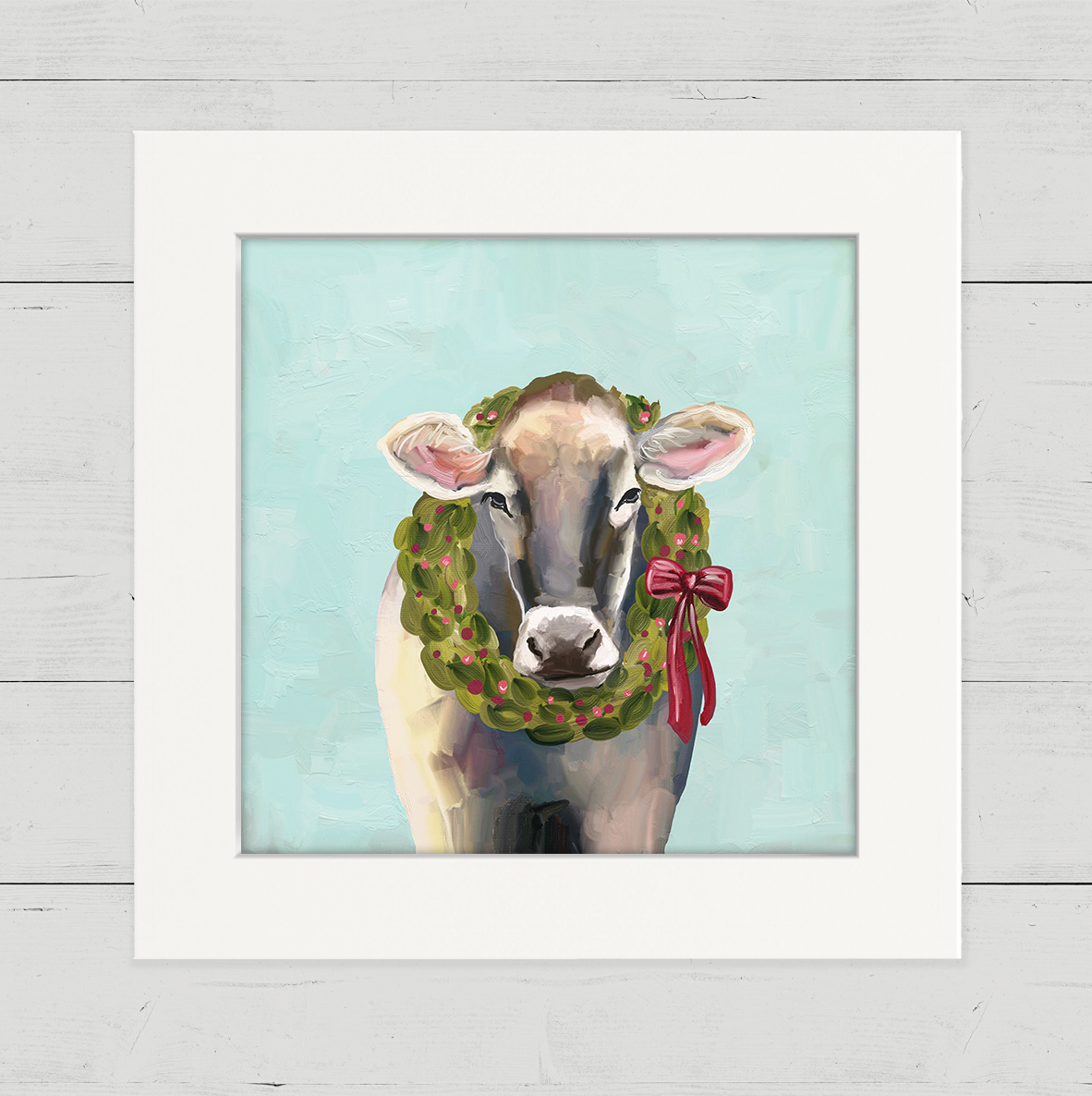 Festive Cow Happy Square