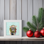 Festive Cow Happy Square