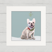 Festive Cream Frenchie Happy Square