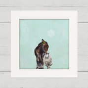 Festive Donkey and Sheep Happy Square