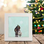 Festive Donkey and Sheep Happy Square