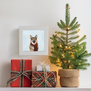 Festive German Shepherd Happy Square