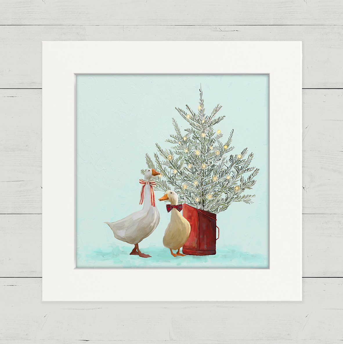 Festive Goose and Duck Pals Happy Square