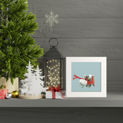 Festive Goose and Pig Pals Happy Square