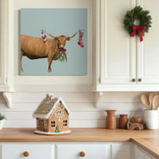 Festive Longhorn Canvas Wrap