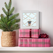 Festive Party Pug Happy Square