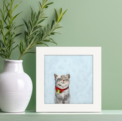 Festive Tabby Happy Square