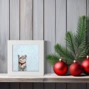 Festive Tabby Happy Square