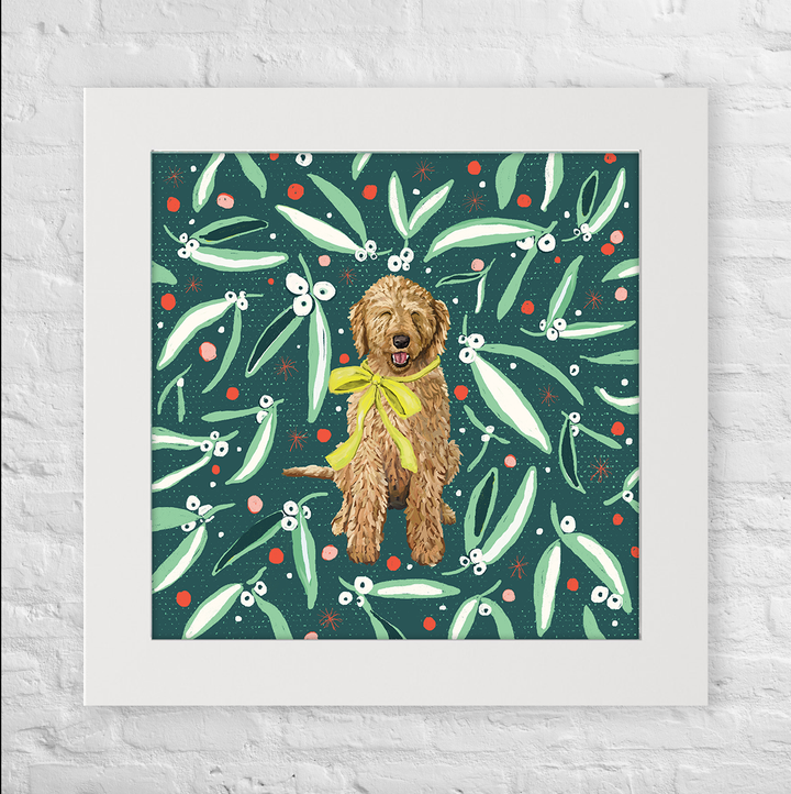 Festive Goldendoodle Happy Square™