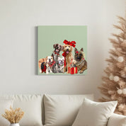 Festive Puppy Pack Canvas Wrap