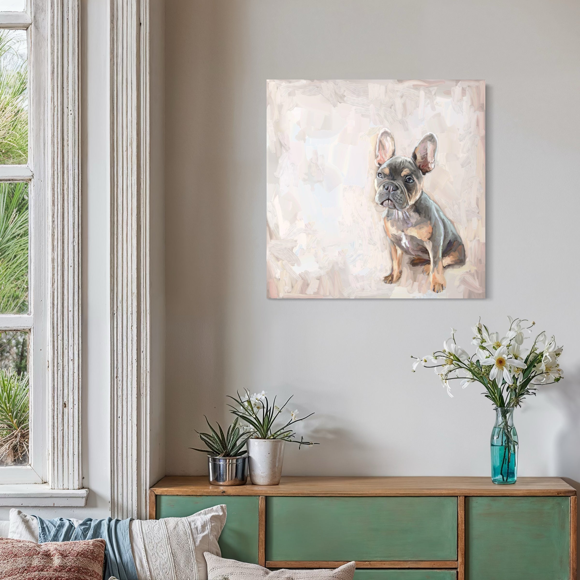 Frenchie Moment Canvas Wrap